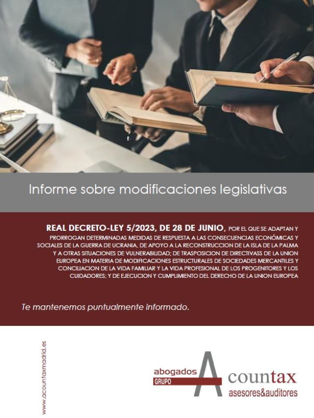 Analizamos el Real Decreto-ley 5/2023